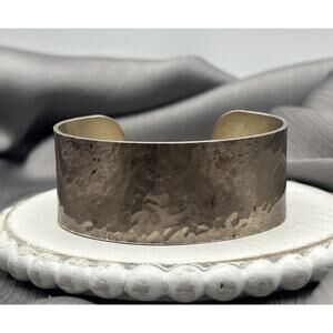 Hammered Big Bend Saddlery Sterling Silver Cuff Bracelet